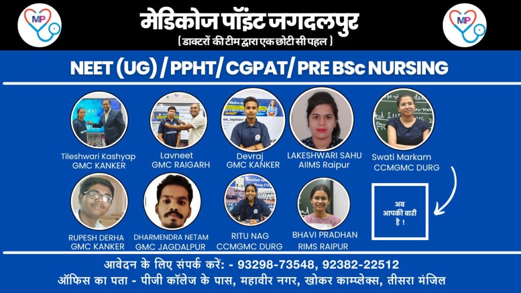 Medicos Point Jagdalpur NEET Coaching SELECTED STUDENTS 