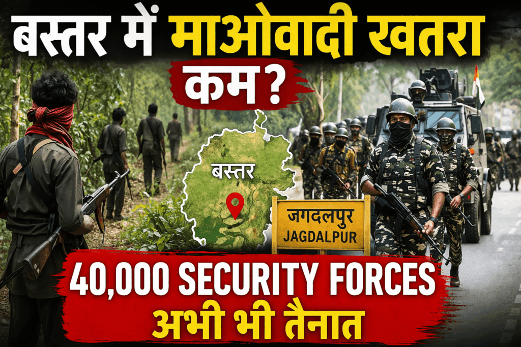 Bastar me Maoist khatra kam ya nahi 40000 security forces Jagdalpur ground reality