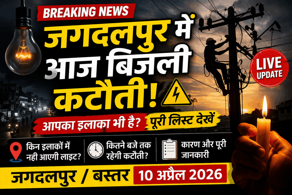 Jagdalpur light cut today electricity outage Bastar area list 2026