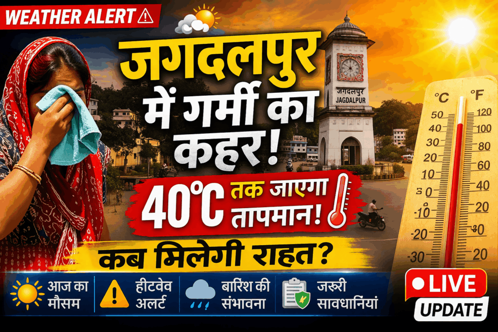 Jagdalpur weather alert heatwave Bastar temperature today